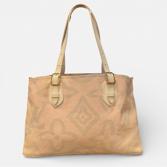 Louis Vuitton Tahitienne/Taisienne Cabas PM Pink Canvas Tote. Leather Trim w/COA - Picture 3 of 16